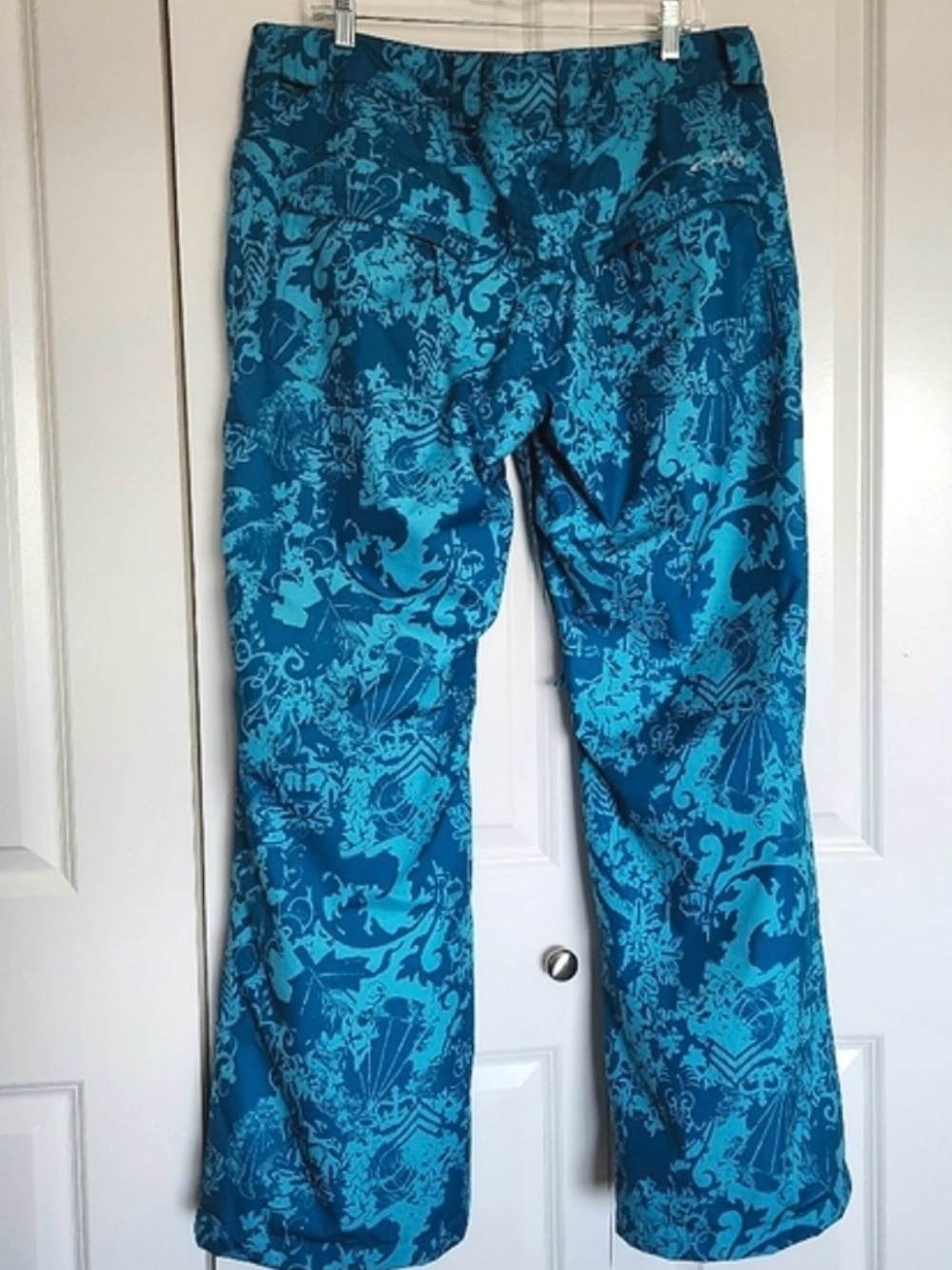 OAKLEY RARE Y2K Sister Snowboard Pants Blue Tar Mili Floral L